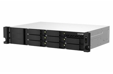 QNAP TS-864eU-RP-4G / 4 Kerne 2,9 GHz / 4 GB RAM / 8 x SATA / 2 x 2,5 GbE / 1 x PCIe / 1 x HDMI / 2 x Quelle / geringe Tiefe
