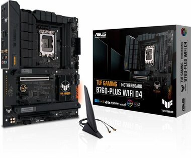Asus TUF GAMING B760- PLUS WIFI D4 / B760 / LGA 1700 / 4X DDR4 / PCIEx16 / 1x 2,5GLAN / Wi-Fi / ATX