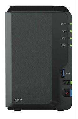 Synology DiskStation DS223 / 2x HDD / RTD1619B 4c@1,7GHz / 2GB RAM / 3x USB 3.2 / 1x GLAN