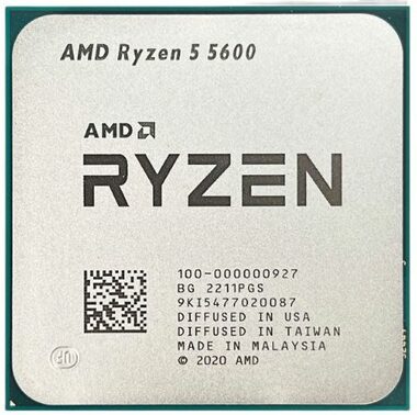 AMD RYZEN 5 5600 bei 3,5 GHz - TRAY / Turbo 4,4 GHz / 6C12T / L2 3 MB L3 32 MB / AM4 / kein VGA / 65 W