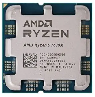 AMD RYZEN 5 7600X bei 4,7 GHz - TRAY / Turbo 5,3 GHz / 6C12T / L2 6 MB L3 32 MB / AM5 / Zen 4 / 105 W