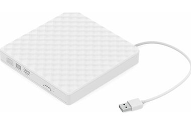 KRUX DVD externes Laufwerk weiß / USB-A 2.0 / DVD+- R / DVD+-RW / DVD+- R DL / CD- R 