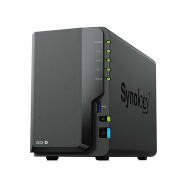 Synology DiskStation DS224+ / 2x HDD / Intel Celeron J4125@2,7GHz / 2GB RAM / 2x USB 3.2 / 2x GLAN