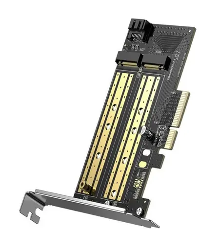 Ugreen 70504 Adapter / PCIe 3.0 x4 / 2x M.2 M-Key