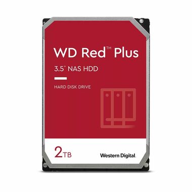 WD Red PLUS 2 TB (WD20EFPX) / Festplatte / 3,5 Zoll / SATA III / 5400 U/min / 64 MB Cache 