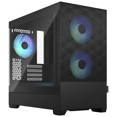 Fractal Design Pop Mini Air RGB Clear Tint schwarz / mATX / 2x USB 3.2 / 3x 120mm / ohne Netzteil / transparente Seite