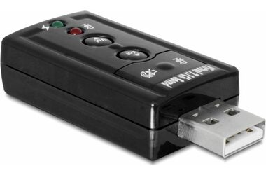 DeLock Externe Soundkarte USB 2.0 A - 2x 3,5mm Klinke schwarz