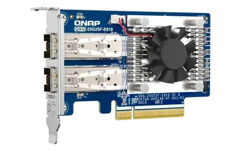 QNAP QXG-25G2SF-E810 / Erweiterungskarte / PCIe Gen3 x8 / 2x 25GbE SFP28