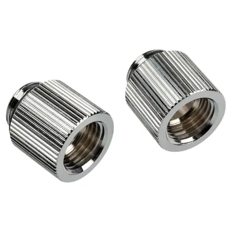 BitsPower Touchaqua Adapter gerade G1/4 Zoll außen auf G1/4 Zoll innen 15 mm silber / 2 Stk