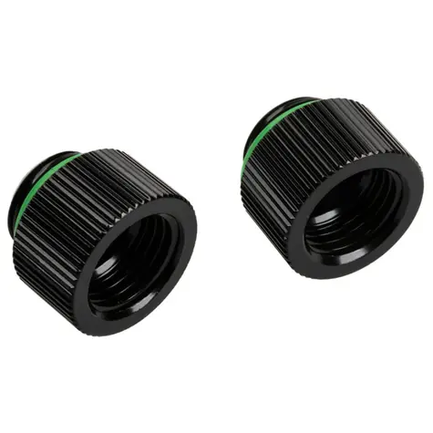 BitsPower Touchaqua Adapter gerade G1/4 Zoll außen auf G1/4 Zoll innen 10mm schwarz / 2 Stk