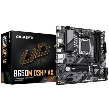 GIGABYTE B650M D3HP AX / B650M / AM5 / 4x DDR5 / PCIEx16 / 1x 2.5GLAN / mATX