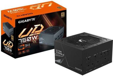 GIGABYTE UD750GM PG5 / ATX 3.0 / 750 W / modular / 80PLUS GOLD / aktiver PFC / 120-mm-Lüfter 