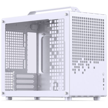 Jonsplus Z20 weiß / Micro-ATX / 1x USB-A 3.2 / 1x USB-C 3.2 / transparentes Seitenteil 