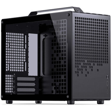 Jonsplus Z20 schwarz / Micro-ATX / 1x USB-A 3.2 / 1x USB-C 3.2 / transparentes Seitenteil 