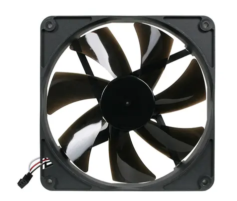Noiseblocker BlackSilent Pro Fan PK2 schwarz / 140 mm / 20 dB bei 1200 U/min / 54,73 CFM / 3-polig