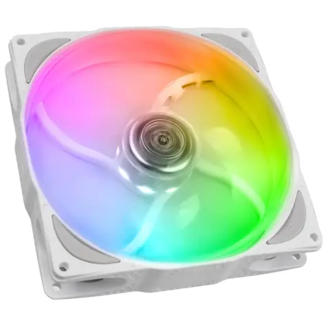 Noiseblocker NB-eLoop X B14-P ARGB weiß / 140 mm / 29,6 dB bei 1500 U/min / 109,47 CFM / 4-polig + 3-polig