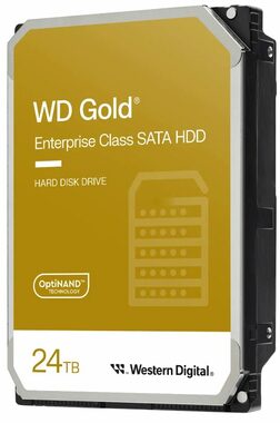 WD Gold WD241KRYZ 24 TB / Festplatte / 3,5 Zoll SATA III / 7.200 U/min / 512 MB Cache / 5 Jahre