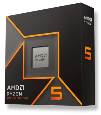 AMD RYZEN 5 9600X bei 3,9 GHz / Turbo 5,4 GHz / 6C12T / L1 0,48 MB L2 6 MB L3 32 MB / AM5 / Zen 5 / 65 W