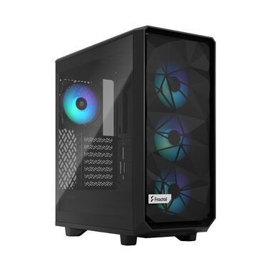 Fractal Design Meshify 2 Compact Lite RGB schwarz / ATX / 2x USB-A 3.2 / ohne Netzteil / transparente Seite / Staubfilter