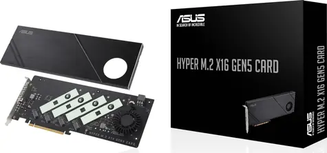 Asus Hyper M.2 X16 GEN 5 KARTE / PCIe 5.0 x16 / 4 x M.2