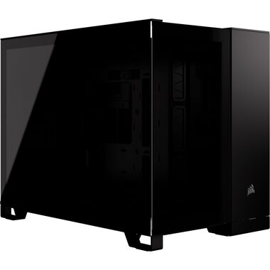 Corsair 2500X schwarz / mATX / 2x USB-C 3.2 / 1x USB-A 3.2 / ohne Netzteil / transparente Seite