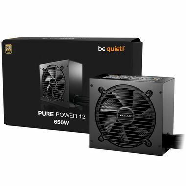 be quiet! Pure Power 12 650 W / ATX 3.1 / 650 W / 80 PLUS Gold / Active PFC / nicht modular 