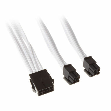 Silverstone Kabel 8-Pin-EPS auf 2x 4+4-Pin-ATX/EPS - 300mm weiß