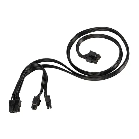 Silverstone Adapter 8-Pin EPS auf 8-Pin EPS + 4+4 Pin - 750mm + 150mm schwarz