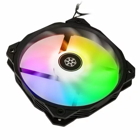Silverstone Shark Force ARGB schwarz / 160 mm / Fluiddynamisches Lager / 38,1 dB @ 1600 U/min / 160 CFM / 4-Pin PWM