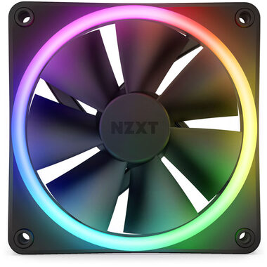NZXT F120 RGB DUO schwarz / 120mm / Fluid Dynamic Bearing / 29 dB @ 1800 RPM / 48,58 CFM / 4-Pin PWM
