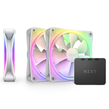 NZXT F120 RGB DUO 3-tlg. weiß / 120 mm / Fluid Dynamic Bearing / 29 dB @ 1800 U/min / 48,58 CFM / 4-Pin PWM