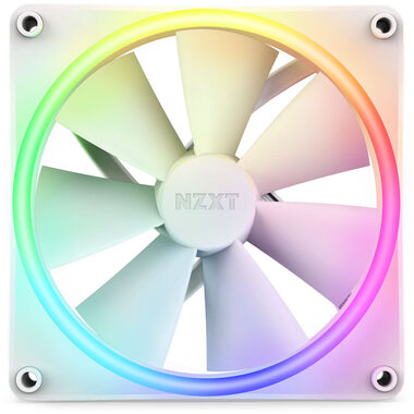 NZXT F140 RGB DUO weiß / 140mm / Fluid Dynamic Bearing / 36 dB @ 1800 RPM / 89 CFM / 4-Pin PWM