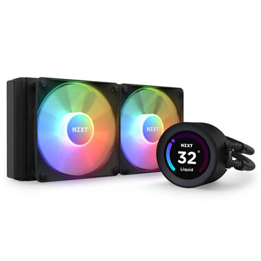 NZXT Kraken Elite RGB 240 schwarz / 2x 120mm / Fluid Dynamic Bearing / 33,88 dB @ 1800 RPM / 78,86 CFM / AMD + Intel