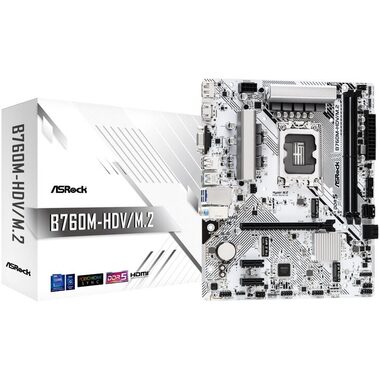 ASRock B760M-HDV/M.2 / B760M / LGA 1700 / 2x DDR5 / 2x PCIex16 / 2.5GLAN / mATX