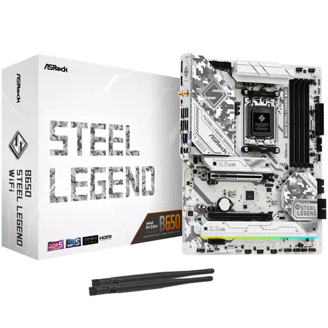 ASRock B650 Steel Legend WiFi / AMD B650 / DDR5 / SATA III / USB 3.2 / 2.5GLAN / sc.AM5 / ATX 
