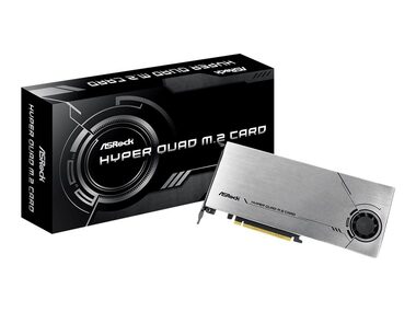 ASRock Hyper Quad M.2-Karte / PCIe 4.0 x16 / 4 x M.2
