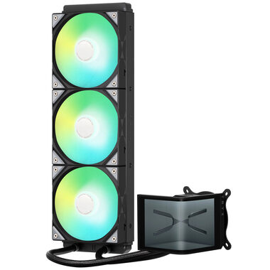 TRYX PANORAMA SE ARGB 360 schwarz / AIO CPU-Wasserkühler / 3x 120 mm / 27,86dB / AMD + Intel 