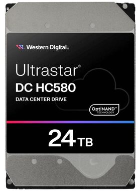 WD Ultrastar DC HC580 24 TB / Festplatte / 3,5 Zoll / SCSI 12 GB / 7200 U/min / 512 MB Cache 
