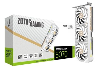 Zotac GeForce RTX 5070 AMP Weiß 12GB / 2300 - 2587Mhz / 12GB GDDR7 / 192bit / 1x HDMI + 3x DP / 650W (16)
