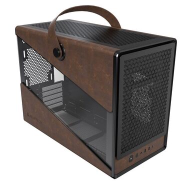 Montech Heritage schwarz / Micro ATX / 2x USBA / 1x USB-C / ohne Netzteil / transparentes Seitenteil