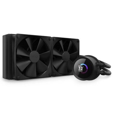 NZXT Kraken 240 schwarz / 2x 120mm / Fluid Dynamic Bearing / 30,6 dB @ 1800 U/min / 78,02 CFM / AMD + Intel 