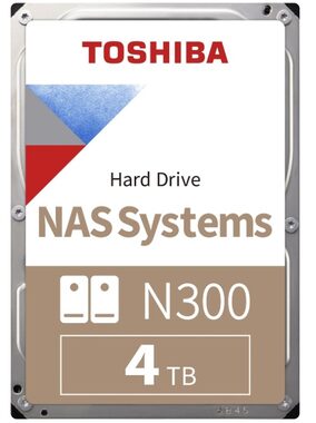 Toshiba N300 NAS 4 TB (Bulk) / 3,5 Zoll / 7.200 U/min / 512 MB Cache / SATA III / CMR