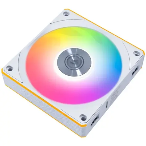 Lian Li UNI FAN CL Kabelloser Lüfter, weiß / ARGB / 120 mm / 2150 U/min / 29,8 dB / 77,34 CFM / 4-polig