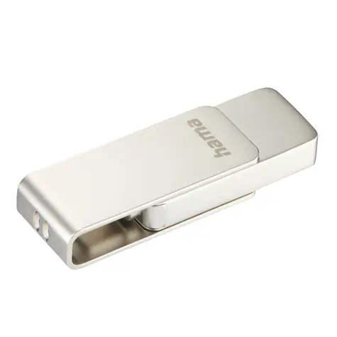 HAMA USB-Stick Uni-C Rotate Pro silber / USB-C 3.1 / 256 GB / 90 MB/s