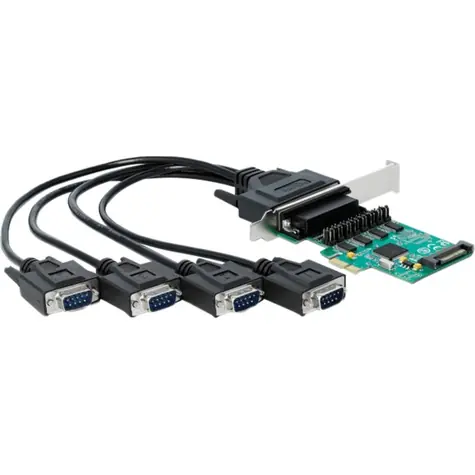 DeLock PCI Express-Karte auf 4 x serielle RS-232 mit Netzteil 