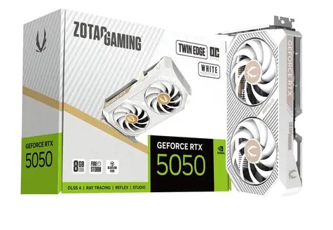 Zotac GAMING GeForce RTX 5050 Twin Edge OC W. ED. / 2317-2602 GHz / 8192 MB GDDR6 / 128 Bit / 1x HDMI + 3x DP / 550 W (8)