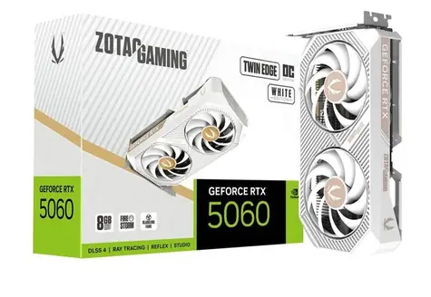 Zotac GAMING GeForce RTX 5060 Twin Edge OC W. ED. / 2280-2527 GHz / 8192 MB GDDR7 / 128 Bit / 1x HDMI + 3x DP / 550 W (8)