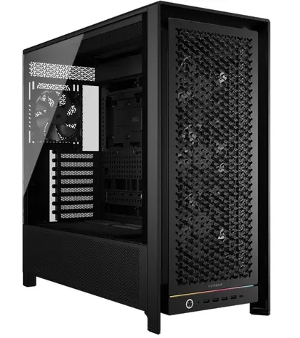 Corsair FRAME 5000D RS schwarz / E-ATX / 4X USB-A / 1x USB-C / 4X 140 mm / ohne Netzteil / transparente Seitenwand 