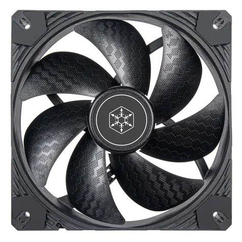 Unverpackt - Silverstone Shark Force Schwarz / 140 mm / Flüssigkeitsdynamisches Lager / 38,3 dB bei 2200 U/min / 120 CFM / 4-Pin PWM / Unverpackt