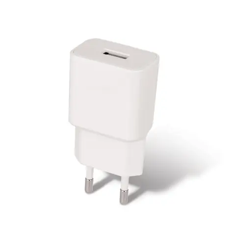 Setty GSM108850 weiß / USB-Netzwerkladegerät mit Beleuchtungskabel / 2,4 A / 1 m